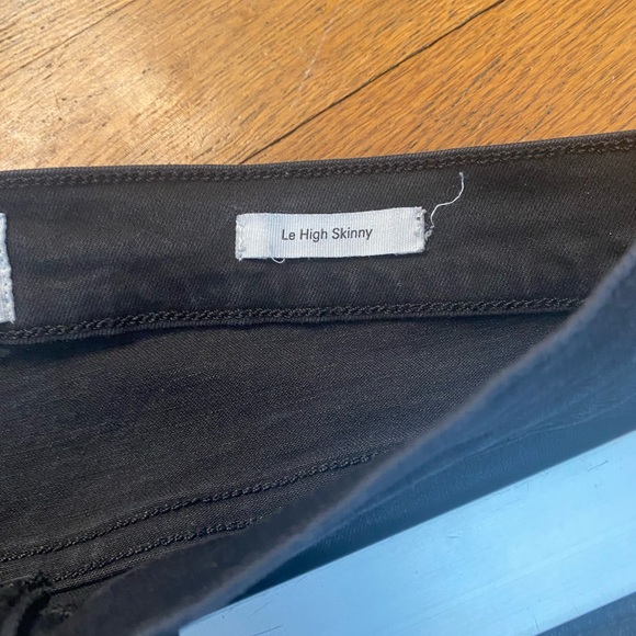 FRAME Le High Skinny Jeans Black Size 29 - Picture 8 of 10